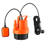 VEVOR Pompe utilitaire, 320 W, pompe de puisard, 6000 L/H haut débit, pompe à eau submersible, 7 m, portable avec cordon d'alimentation de 3 m pour drainer l'eau de la piscine, du jardin, du sous-sol