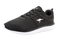 KangaROOS Bumpy Low-Top Sneakers Unisex Adults', Black (Jet Black 5001), 7.5 UK