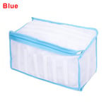 Shoes Washing Bag Protecting Mesh Laundry Basket Blue