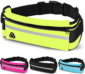 CREADY® Ceinture Running Smartphone - Sac Banane Telephone - de Course a Pied, Sport, Jogging, Footing, Courir - Fitness Belt Bag pour Tous Les Telephones, Vert