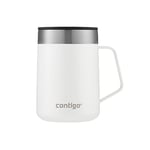 Contigo Streeterville Desk Mug Insulated Coffee Thermal Mug with Stainless Steel Handle, 420 ml, Salt, 14OZ