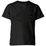 Jurassic Park Monochrome Kids' T-Shirt - Black - 7-8 Years