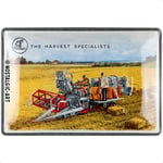 Nostalgic-Art Claas - The Harvest Specialists - Retro Tin Sign - 20 x 30 cm - Gift Idea for Tractor Lovers - Metallic - Vintage Design