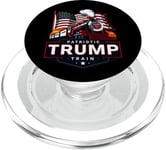 Trump Train Patriotic Trump 2024 T-shirt pour homme et femme fille PopSockets PopGrip pour MagSafe