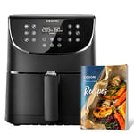 COSORI Hot Air Fryer 3.5 L, Hot Air Fryer Without Oil with 13 Programmes,1500 W, Airfryer XL for 1-3 People,100 German Recipe Booklet, Digital One-Touch Screen, Preheating and Keeping Warm, Shake Mode