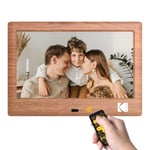 KODAK Cadre Photo numérique 7" avec écran IPS, Lecteur Photo/Musique/vidéo/Calendrier/Alarme, Prise en Charge USB ou Carte SD, Rotation Automatique, avec télécommande