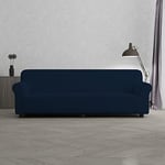 Italian Bed Linen Elastic Sofa Cover “Piu Bello”, 97% Polyester + 3% Elastometer, Dark Blue, 4 Places