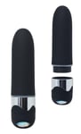 Vibromasseur vaginal petit gode phallo lisse stimulateur noir vibrant classique