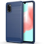 For Samsung Galaxy S10 Lite (6.7") Case, [Slim Fit] Shockproof Brushed Carbon Fibre [Protective Case] Cover, Silicone Gel Rubber Phone Case For Galaxy S10 Lite (SM-G770F) & Samsung Galaxy A91 - Blue