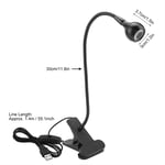 USB LED Table Light Mini Desk Night Lamp With Clip For Home Study Reading Bla GS