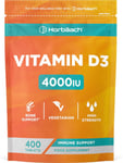 Vitamin D Tablets 4000IU | 400 Count | High Strength Vitamin D3 | Vegetarian