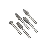 Sollbry - Kit de 5pcs Fraises Rotatives Double Coupe Tige 6mm Tête 10mm Outil Perceuse Ponceuse Electrique Pour la sculpture sur métal, le polissage,