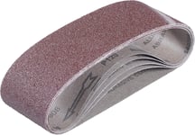 Lot de 5 bandes abrasives 75 x 533 mm (5 bandes abrasives, 75 x 533 mm, compatible avec ponceuse à bande verticale , Black & Red