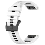 Silikonarmband till Garmin Fenix 7S / Fenix 7S Pro 20mm - Vit/Svart