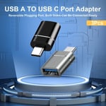 USB C - USB Adapteri 3-Pakkaus USB C Uros - USB 3.0 Naaras Adapteri Yhteensopivuus IMac 2021 IPad Pro 2021 MacBook Pro 2020 MacBook Air 2020 Ja Muut Tyypin C Tai Thunderbolt 3 Laitteet.