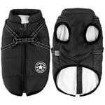 Aiboria Manteau d'hiver pour Chien Coupe-Vent Imperméable 2 en 1 Chiot Petit Gilet avec Harnais Veste Chaud Rembourré pour Chien Manteaux Imperméables pour Chiens Vêtements d'hiver pour Chiens