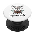 Drôle Squelette Give Me Smut Book Lover Bookworm Reader PopSockets PopGrip Interchangeable