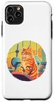 iPhone 11 Pro Max Cute Fit Orange Cat Sitting on Gym Lifting Bench Case