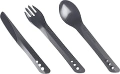 Lifeventure Ellipse Camping & Travel Cutlery Set Couverts réutilisables Mixte, Graphite, Taille Unique