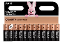 Duracell AA Long Lasting Power Alkaline Battery Economy Pack 12 Batteries LR6