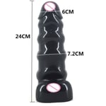 AUCUNE Sextoy,2.76 - épais gros gode perles énorme géant sex toy pour femmes homme artificiel pénis dick Type Black 24cm X 7.2cm