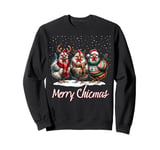 Christmas Chicken Shirt Lover Xmas Santa Hat Funny Farm Gift Sweatshirt