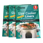 15pcs Slow Cooker Liners 6.5L Size 30 x 55cm Seals in Flavour Crock Pots Cookers