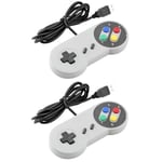 CABLING® 2 x Manette de Jeu SNES- USB Classique Gamepad Joystick pour Windows PC Mac