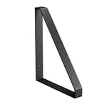 Amig - Support triangulaire pour étagères industrielles | 211 x 261 x 30 mm | Acier | Couleur : Noir mat | Angle pour étagères | Équerres métalliques noires