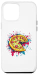 Coque pour iPhone 12 Pro Max Tranche de pizza colorée Explosion Art Fun