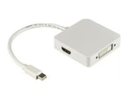 DELTACO – Mini DisplayPort - DVI/HDMI/DisplayPort, Ultra HD 30Hz (DP-MULTI1)