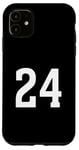 Coque pour iPhone 11 Number Twenty Four #24 Uniforme de l'équipe 24 anniversaire