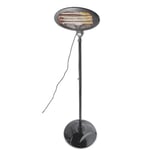 Gardenline 2000W Patio Heater 3 Heat settings, Splashproof, Instant heat, Adjustable height and angle