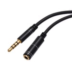 3.5mm Aux Extension Cable Male to Female Audio HiFi Headphone Cord 6.6ft, Black