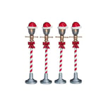 Santa Hat Street Lamp Set of 4 b/o 4.5V Réf. 64472