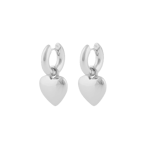 SNÖ of Sweden Lara Heart Ring Pendant Ear Silver