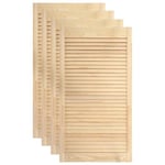 Lot de 4 portes a persiennes portes d armoire portes d etageres revetement pour placard penderie garde robe 99,3x39,4 cm