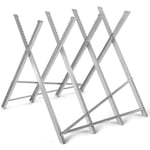 Chevalet à Bûches, Chevalet de Sciage, Chevalet de Tronçonnage Pliable, 4 Supports de Train