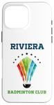 Coque pour iPhone 16 Pro Max Riviera - Raquette de badminton Club Athletics California Preppy