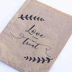 Wedding Favour Paper Bags | Love is Sweet Take a Treat Bag Brown Small Gifts x10