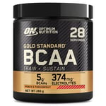 Optimum Nutrition Gold Standard BCAA Train + Sustain, Amino Acids Pre Workout Powder, Sports Drink with Vitamin C, Zinc, Magnesium and Electrolytes, Peach & Passionfruit Flavour, 28 Servings, 266 g