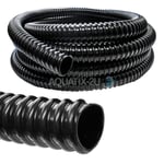 Black Corrugated Flexible Pond Hose Fish Garden Filter Pump Marine Flexi Pipe