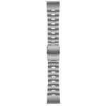 För Garmin Quatix 5 22mm Titanium Alloy Quick Release Watch Band Titanium Gray