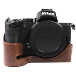 Nikon Z50 durable leather case - Coffee
