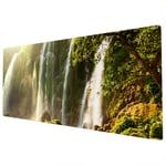 90x40cm EXTRA LARGE XXL Mouse Pad Mat Full Desk Green Water Fall Nature