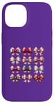 Coque pour iPhone 14 Coquette Esthétique Saint-Valentin Noeuds Roses Cœurs