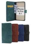 Smart Velvet Wallet iPhone 14 Pro (6.1) (Svart)