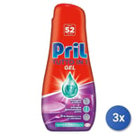 3x Pril Gel Lave-Vaisselle 630 Ml. Hygiène Enlever Made IN Italy