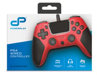 PowerPlay PS4 Wired Controller (Red) (PC, PS4)