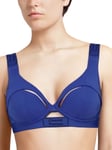 Chantal Thomass Womens Sharp T-Shirt Bra - Blue Polyamide - Size 32B